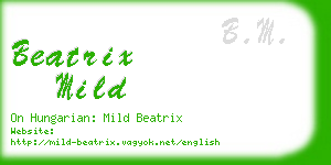 beatrix mild business card